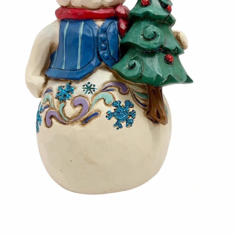 Jim Shore| Snowman Figurine with Christmas Tree 